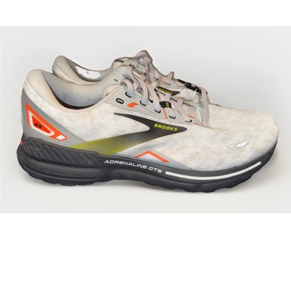 Brooks Adrenaline GTS 23 Oyster/Orange Men’s Size 13 Running Shoes - New!!